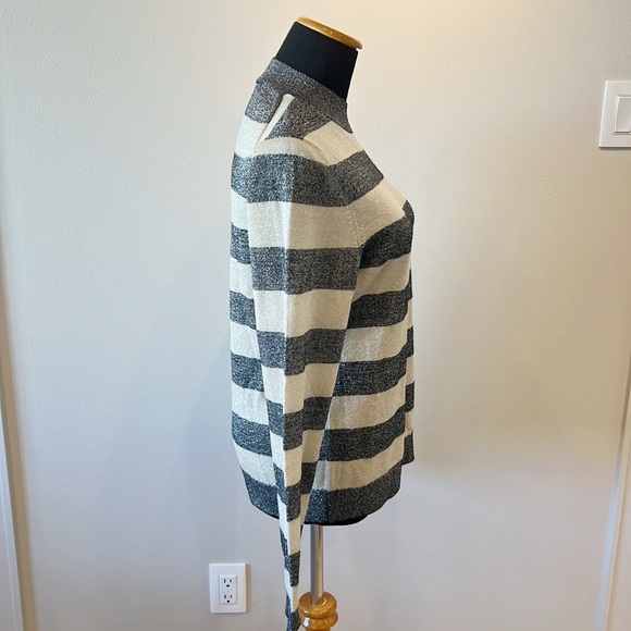Hugo Boss Fiorelly Striped Mock Neck Sweater - Picture 4 of 13